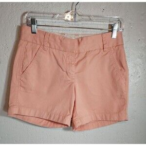 J.Crew Broken In Chino Shorts Peach‎ Classic Preppy Women's Size 00